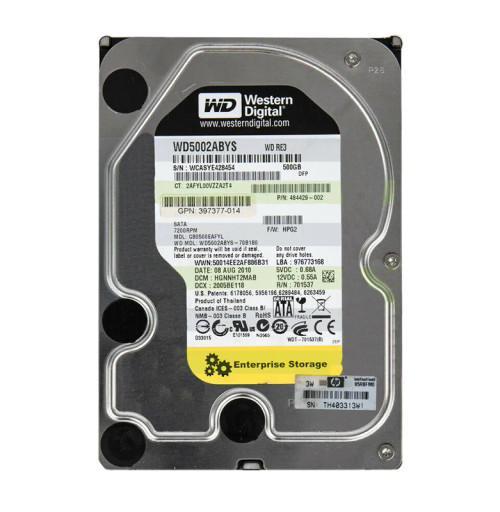 HP 484429-002 Discover 500GB 7200RPM SATA 3Gb/s NCQ