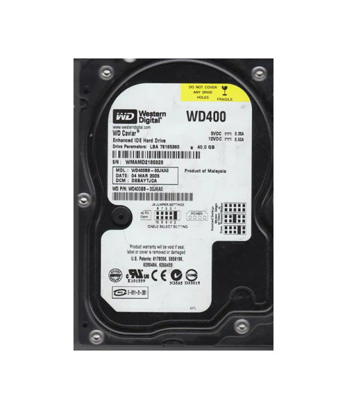 WD400BB-00JKA0 - Western Digital 40GB 7200RPM EIDE 2MB 3.5" HDD