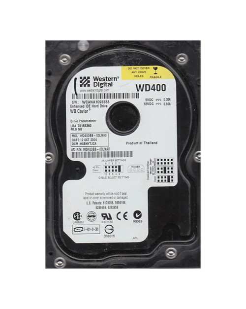 WD400BB-00LNA0 - WESTERN DIGITAL 40GB 7200RPM EIDE 3.5" HDD