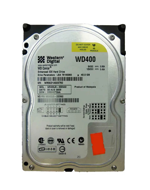 WD400JB-00ENA0 - WESTERN DIGITAL 40GB 7200RPM EIDE 3.5" HDD