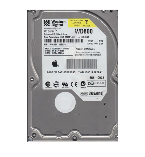 WD800BB-40BSA0 - Western Digital 80GB 7200RPM EIDE 2MB 3.5" HDD