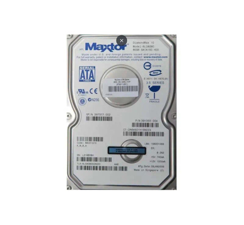 391333-004 - HP 80GB 7200RPM SATA 3.5" Hot-Plug HDD