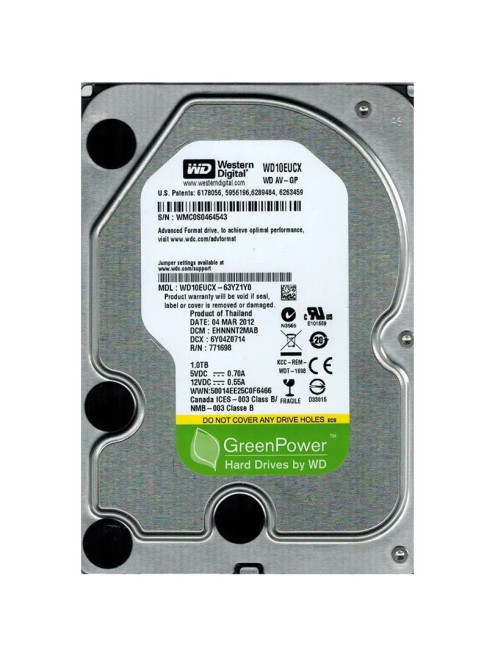 WD10EUCX - WESTERN DIGITAL 1TB 5400RPM SATA 3.5" HDD
