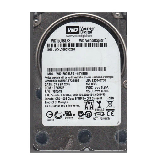WD1500BLFS-01YBU0 - Western Digital 150GB 10000RPM SATA 2.5" 16MB HDD