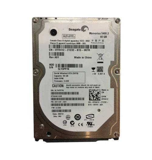 YH412 - Dell 60GB 5400RPM SATA 2.5" HDD