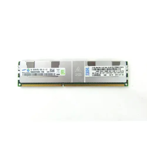 49Y1567 - IBM 16GB DDR3-1333MHz PC3-10600 ECC Registered CL9 240-Pin DIMM 1.35V Low Voltage Quad Rank Very Low Profile VLP Memory Module