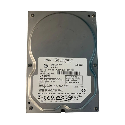 7U488 - Dell 160GB 7200RPM SATA 3.5" HDD