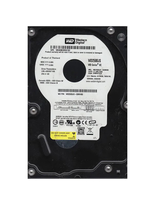 WD2500JS-00MHB0 - Western Digital 250GB 7200RPM SATA 3.5-Inch HDD
