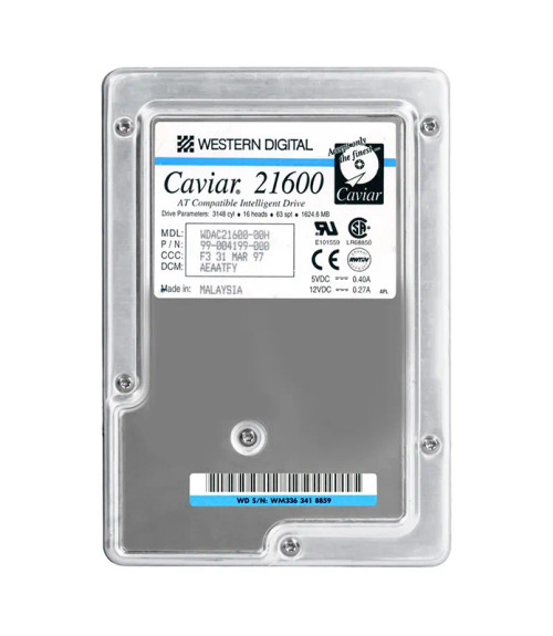 WDA21600 - Western Digital 1.6GB 5200RPM IDE 3.5" HDD