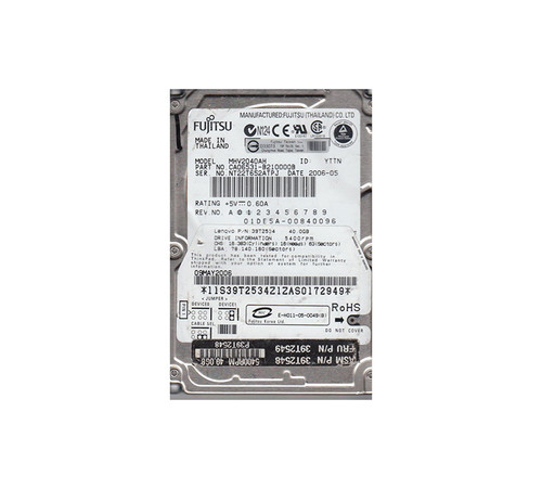 CA06531-B210000B - Fujitsu 40GB 5400RPM IDE ATA-100 8MB 2.5" HDD