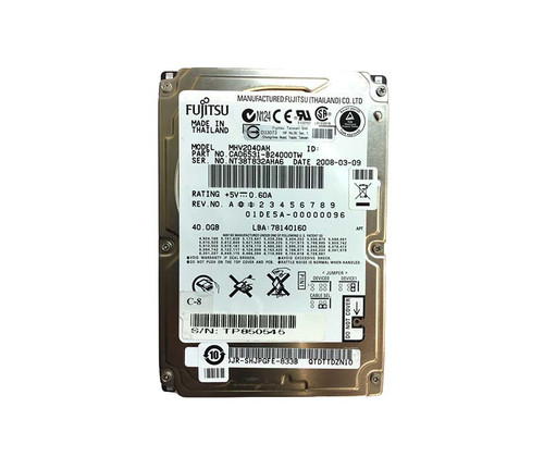 Fujitsu MHV2040AH 40GB 5400RPM IDE ATA-6 2.5-Inch Hard Drive