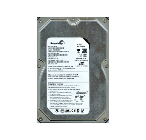 9BA385-500 - Seagate NL35 Series 400GB 7200RPM SATA 1.5Gb/s Hot-Swappable 8MB Cache RoHS 3.5-Inch Hard Drive