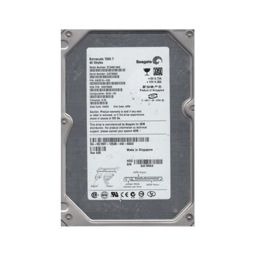 9W2015-032 - Seagate 40GB 7200RPM SATA 2MB 3.5" HDD