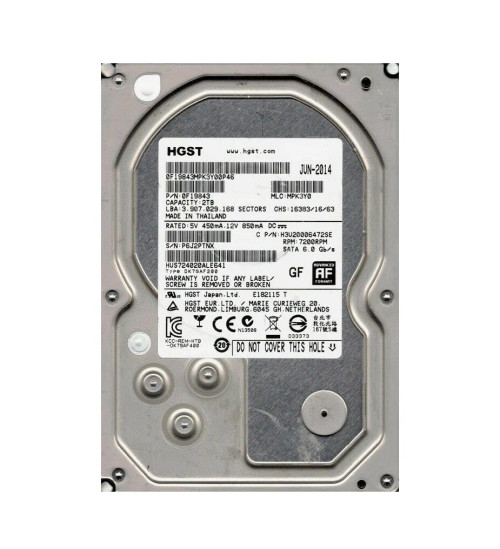 HUS724020ALE641 - HGST 2TB 7200RPM SATA 6Gb/s 3.5" HDD