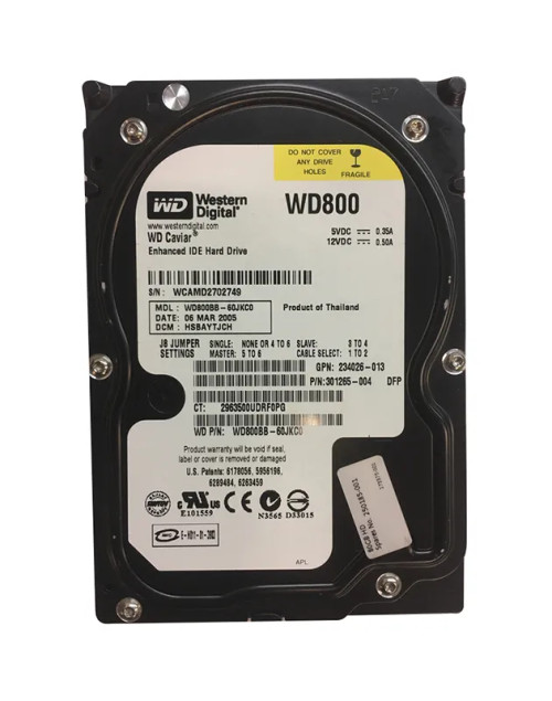 WD800BB-60JKC0 - Western Digital 80GB 7200RPM 2MB 3.5" EIDE HDD