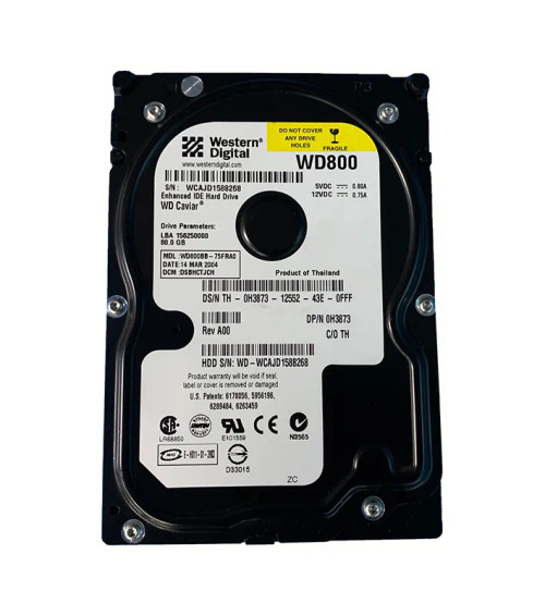 WD800BB-75FRA0 - Western Digital 80GB 7200RPM EIDE 2MB 3.5" HDD