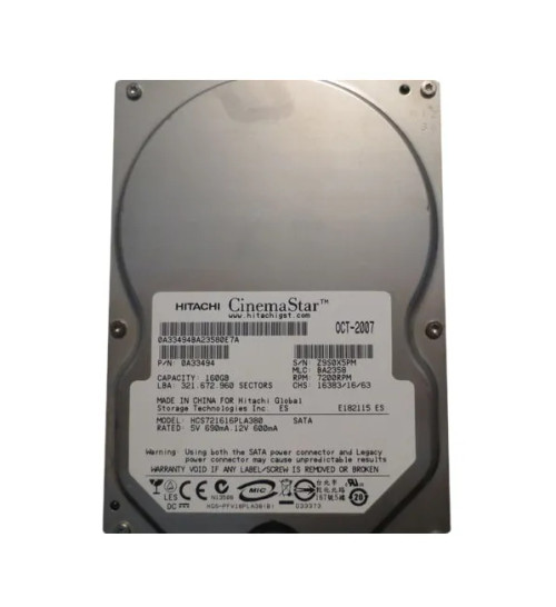 HCS721616PLA380 - Hitachi 160GB 7200RPM SATA 3.5" 8MB HDD