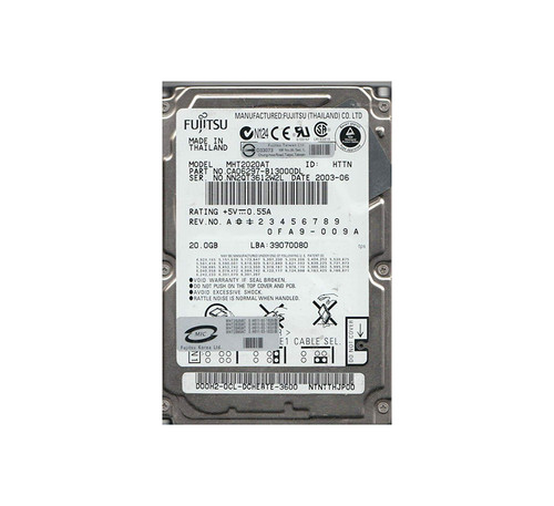CA06297-B13000DL - Fujitsu 20GB 4200RPM 2.5" IDE HDD
