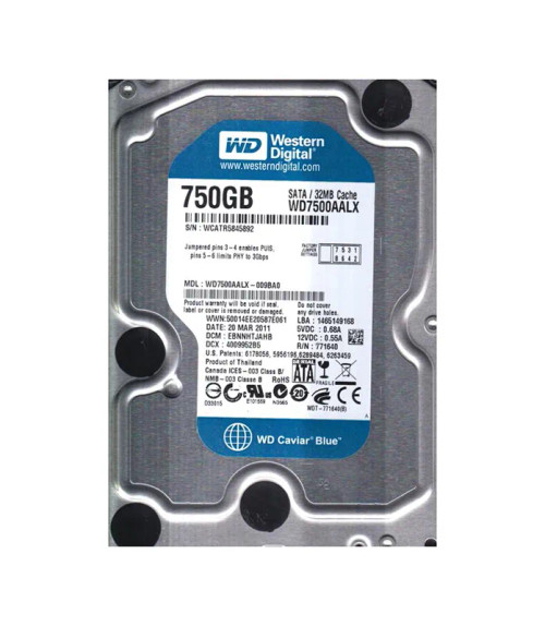 WD7500AALX - Western Digital 750GB 7200RPM SATA 6Gb/s 32MB 3.5" HDD