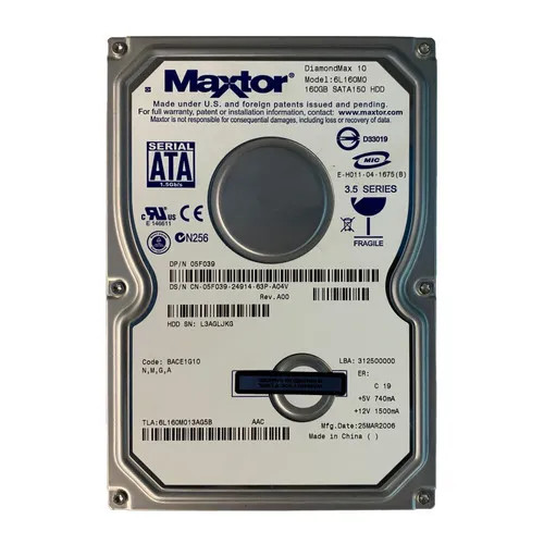 5F039 - Dell 160GB 7200RPM SATA 8MB 3.5" HDD