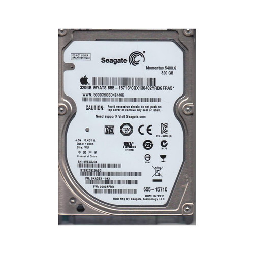 9KAG33-043 - Seagate Momentus 5400.6 320GB 5400RPM SATA 3Gb/s 8MB Cache 2.5-inch Hard Drive