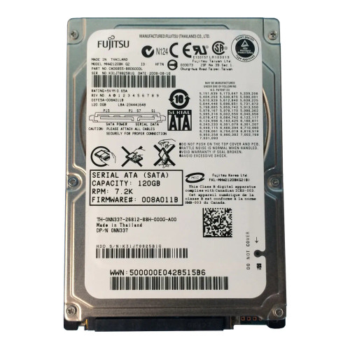NN337 - Dell 120GB 7200RPM SATA 2.5" HDD