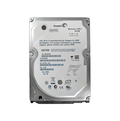 ST9160823AS - Seagate 160GB 7200RPM SATA 2.5" 8MB HDD