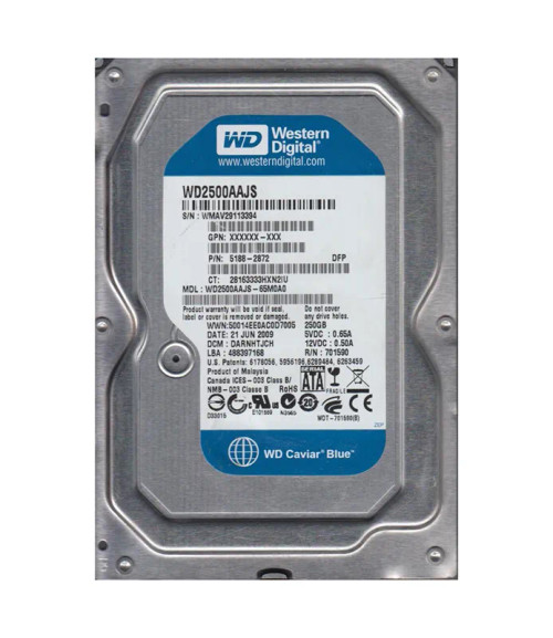 WD2500AAJS-65M0A0 - Western Digital 250GB 7200RPM SATA 3Gb/s 3.5" HDD