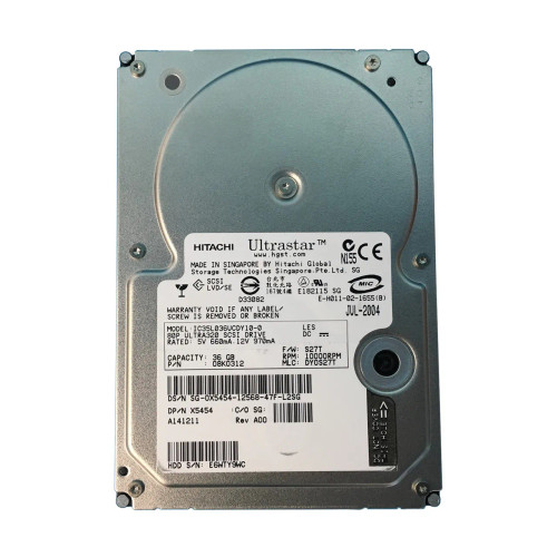 X5454 - Dell 36GB 10000RPM Ultra320 SCSI 80-Pin 3.5" HDD