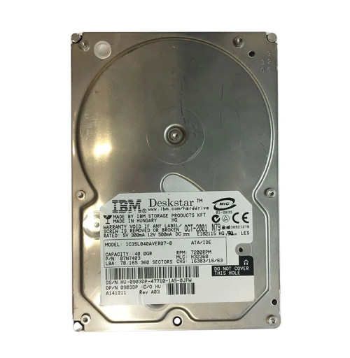 903DP - Dell 40GB 7200RPM 3.5" HDD