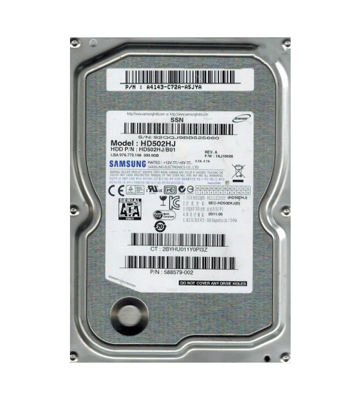588579-002 - HP 500GB 7200RPM SATA 3.5" HDD