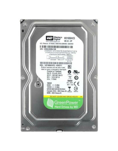 WD1600AVCS-632DY1 - WESTERN DIGITAL 160GB 5400RPM SATA 3Gb/s HDD