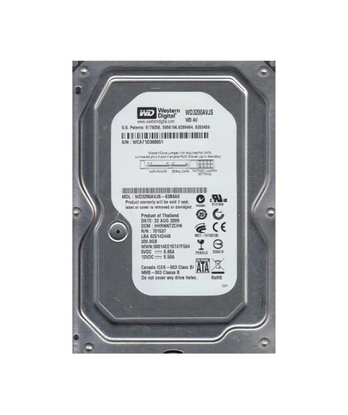 WD3200AVJS-63B6A0 - Western Digital 320GB 7200RPM SATA 3.5-Inch HDD