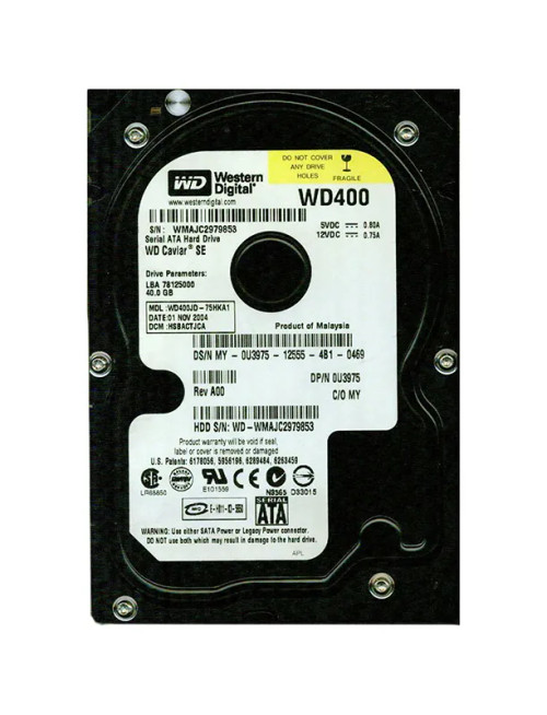 WD400JD-75HKA1 - Western Digital 40GB 7200RPM SATA 3.5" HDD