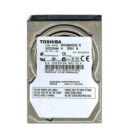 TOSHIBA MK2565GSX 250GB 5400RPM SATA 3Gb/s 2.5HDD