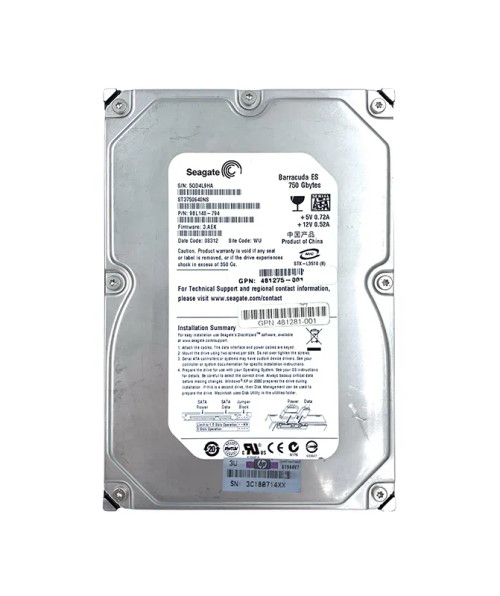 9BL148-794 - Seagate 750GB 7200RPM SATA 3Gb/s 3.5" HDD