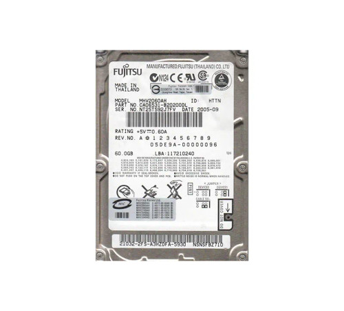 CA06531-B20200DL - Fujitsu 60GB 5400RPM IDE ATA-100 2.5" HDD