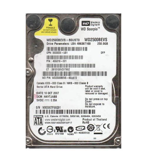 HAYTJABB - Western Digital 120GB 5400RPM SATA 8MB 2.5" HDD