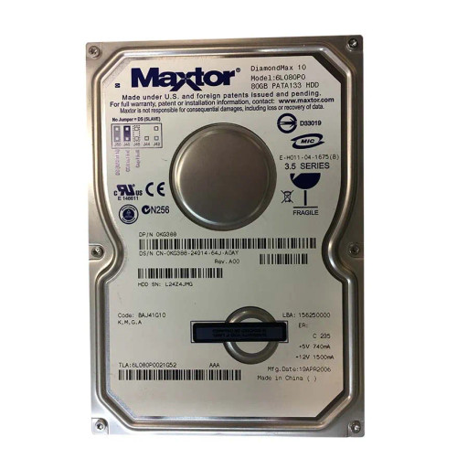 KG388 - Dell 80GB 7200RPM ATA/IDE 3.5" HDD