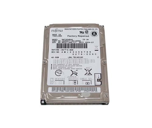 MHT204RAH - Fujitsu 40GB 5400RPM IDE Ultra ATA/100 ATA-6 8MB Cache 2.5-Inch Hard Drive