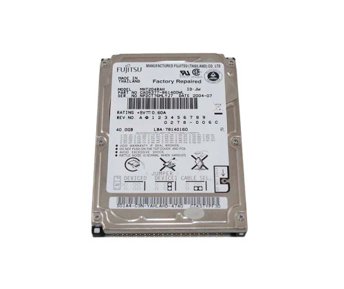 MHT204RAH - Fujitsu 40GB 5400RPM IDE ATA-100 8MB 2.5" HDD