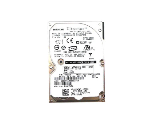 RW549 - Dell 73GB 10K RPM SAS 3Gb/s 2.5" Hot-Plug HDD