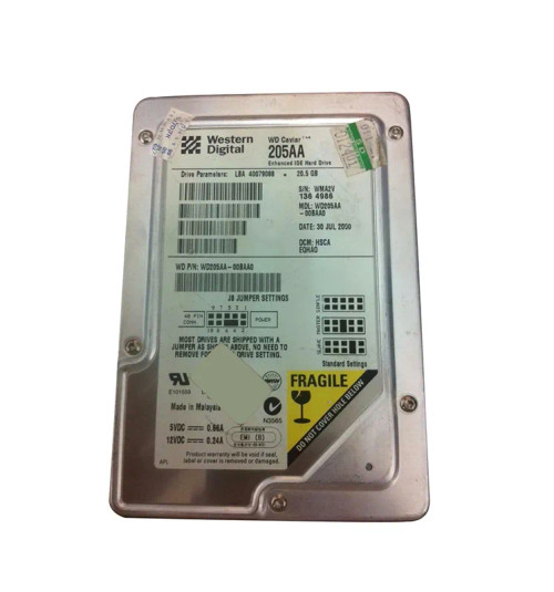 WD205AA-00BAA0 - Western Digital 20.5GB 5400RPM EIDE 2MB 3.5" HDD