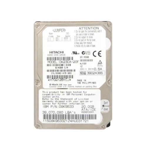 Hitachi DK23CA-20F 20GB 4200RPM IDE/ATA 2.5Hard Drive