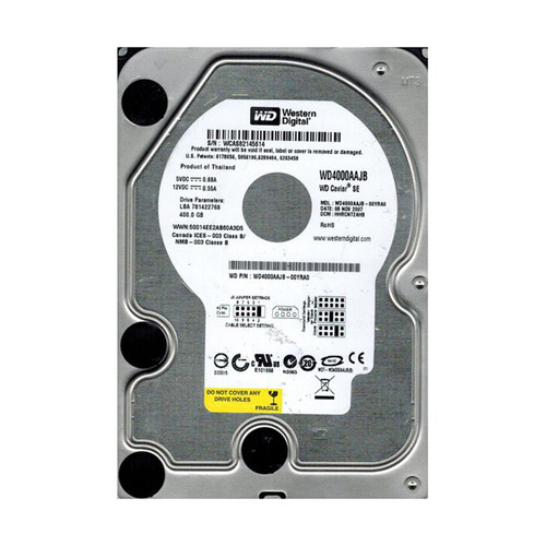 WD4000AAJB-00YRA0 - Western Digital 400GB 7200RPM EIDE 8MB 3.5" HDD