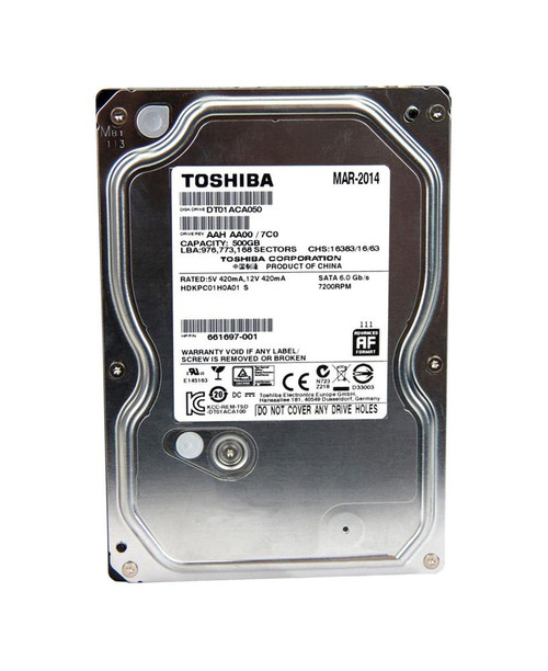 661697-001 - HP 500GB 7200RPM SATA 6Gb/s 3.5" HDD