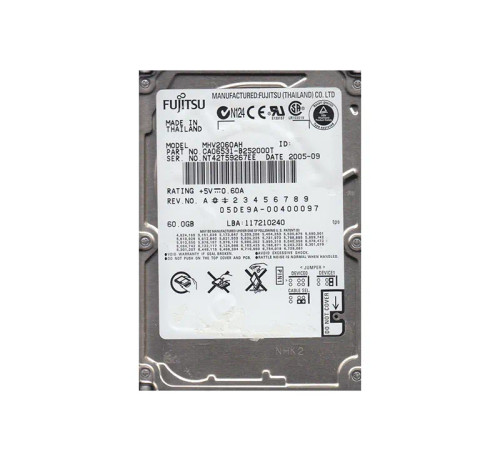 CA06531-B252000T - Fujitsu 60GB 5400RPM IDE ATA-100 8MB 2.5" HDD