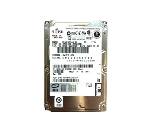 CA06531-B35200DL - Fujitsu 60GB 5400RPM IDE ATA-100 2.5" HDD