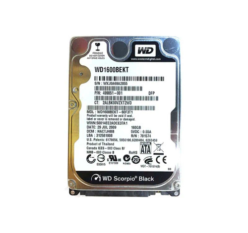 499051-001 - HP 160GB 7200RPM SATA 3.5" HDD