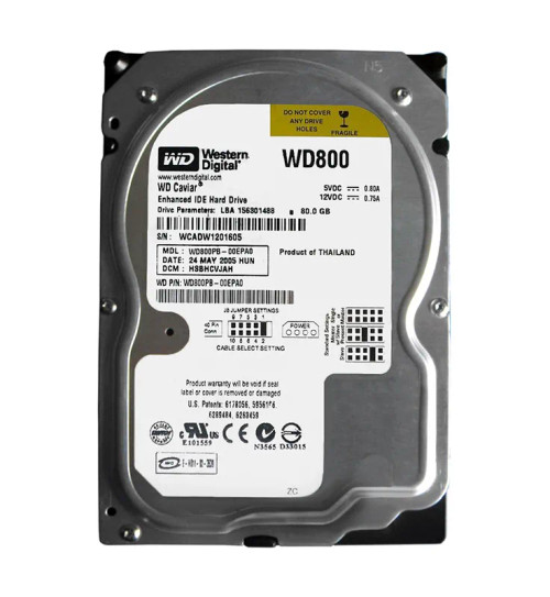 WD800PB-00EPA0 - Western Digital 80GB 7200RPM EIDE 8MB 3.5" HDD